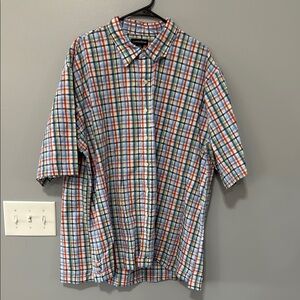 Lands' End Multicolor Plaid Men's Shirt